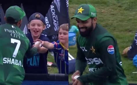 Watch: Shadab Khan tricks young fans at boundary line during NZ vs PAK ...
