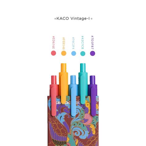 Kaco Pure Macaron Gel Pens - Set of 5 - Assorted colours - – SCOOBOO