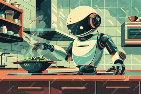 Cooking Robot Cartoon 的图像结果
