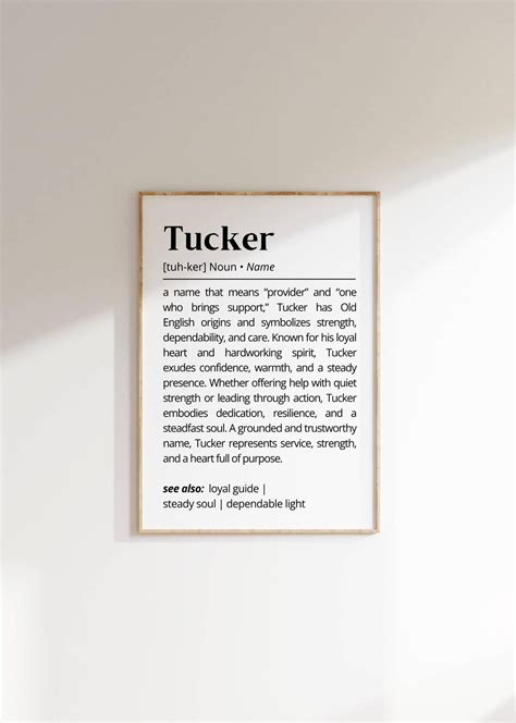 Tucker Name Meaning Print: Minimalist Boy Nursery Decor (digital ...