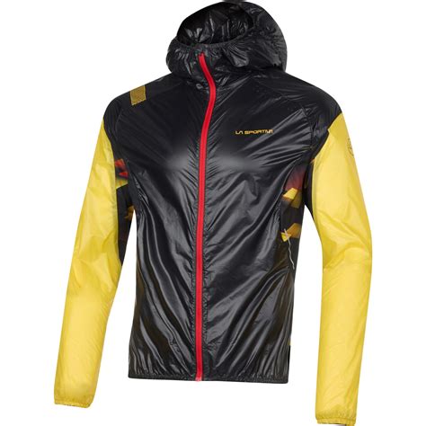 La Sportiva Blizzard Windbreaker Jacket Men - Black/Yellow | BIKE24