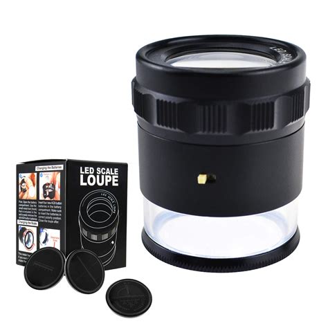 Buy 10X Illuminated Jewelers Loupe Magnifier with Interchangeable ...