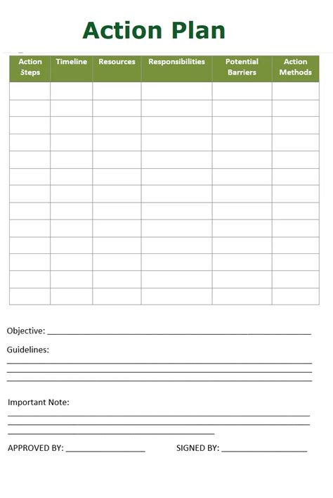 Action Plan Format 的图像结果