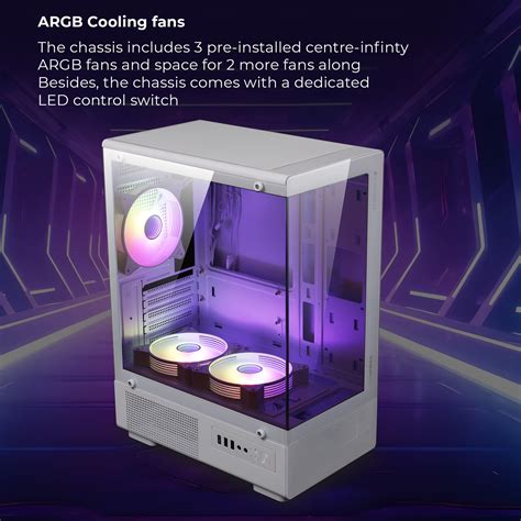 Buy ZEBRONICS Maximus Gaming Mid Tower Cabinet - White at Best Price in ...