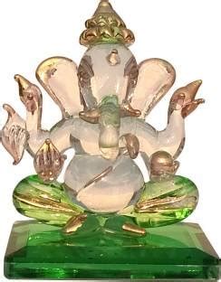 Somil Ganesh God with Laddu & Nariyal in Sitting Mudra Statue (Murti ...