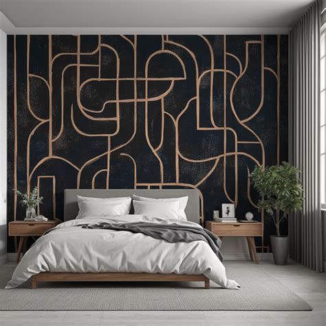Linear Labyrinth Wallpaper – Genie Art