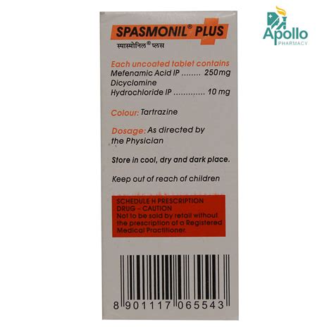 Spasmonil Plus Tablet | Uses, Side Effects, Price | Apollo Pharmacy