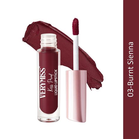 Kiss Proof Liquid Lipstick 1.6 ml I Rich, luxurious formula I Lightwei ...