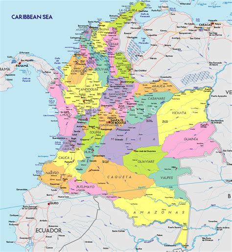map of colombia