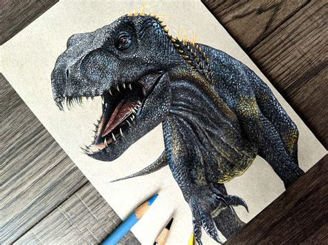 Download Get creative with this realistic dinosaur drawing | Wallpapers.com