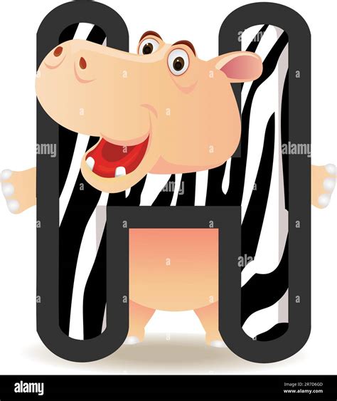 animal alphabet H with Hippo cartoon Stock Vector Image & Art - Alamy