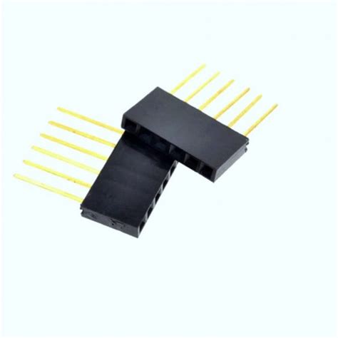 Stackable header - 2.54mm 6 Pin 10mm(Pack of 5) at MG Super Labs India