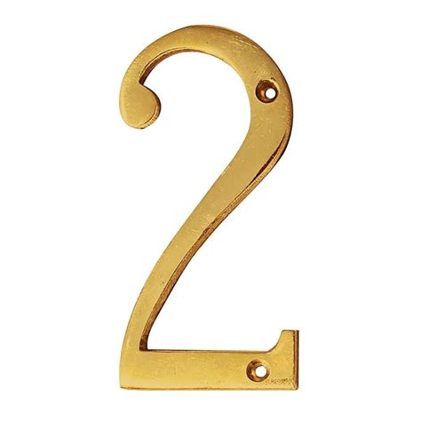 Pure Source India Brass House Hotel Door Number 4 Inch - No 2 (Two - 1 ...