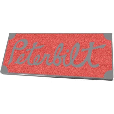 PETERBILT OLD STYLE RECTANGULAR EMBLEM METALLIC RED 481 — Horse & Buggy ...