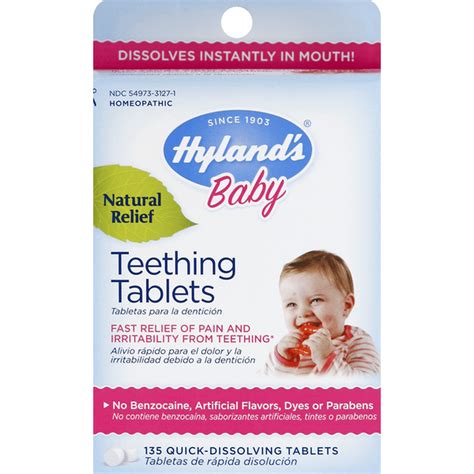 Hyland's Teething Tablets, Quick-Dissolving Tablets (135 each) Delivery ...