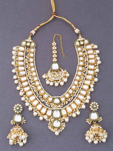 Ivory Archisha Kundan Jewellery Set – Bling Bag