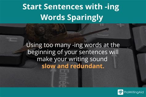 Using -ing Words to Start a Sentence