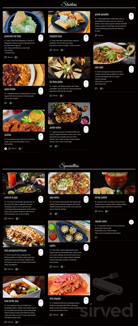 Menu for Casa Diaz Sabor a Mexico in Chino, California, United States