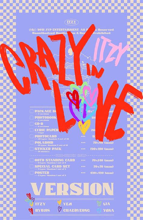 ITZY Crazy In Love 1st Album Preorder [YUNA Version] CD+Poster+OOTD ...