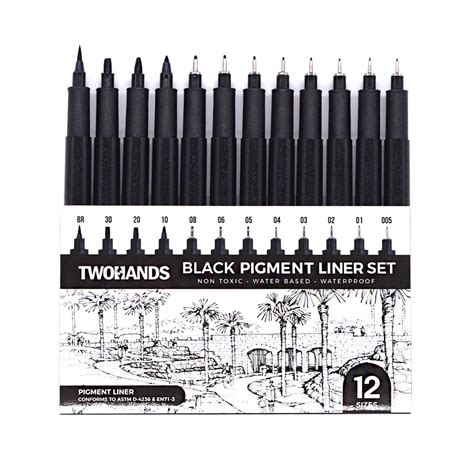 Micro-Pen, Fineliner Ink Pens, Black Fineliner Drawing Pen, Waterproof ...