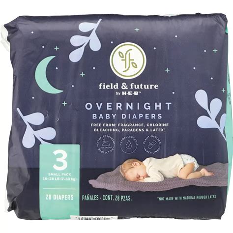 Field & Future by H-E-B Small Pack Baby Overnight Diapers - Size 3 - Shop Diapers at H-E-B
