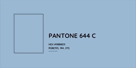 About PANTONE 644 C Color - Color codes, similar colors and paints ...