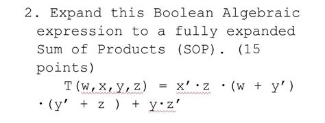 Image result for How to Expand Boolean Expression