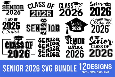 Senior 2026 SVG Bundle, Class of 2026 Graphic by Design_Store01 ...