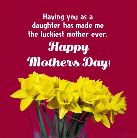 Happy Mother's Day Wishes for Your Daughter - WishesMsg