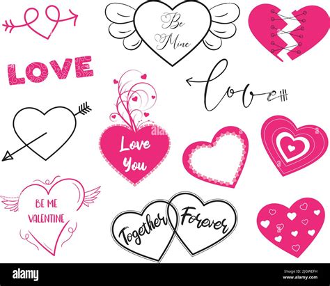 Valentines day Hearts vector illustration Stock Vector Image & Art - Alamy