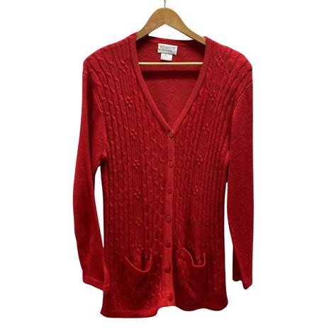Victoria House Womens Red Cardigan