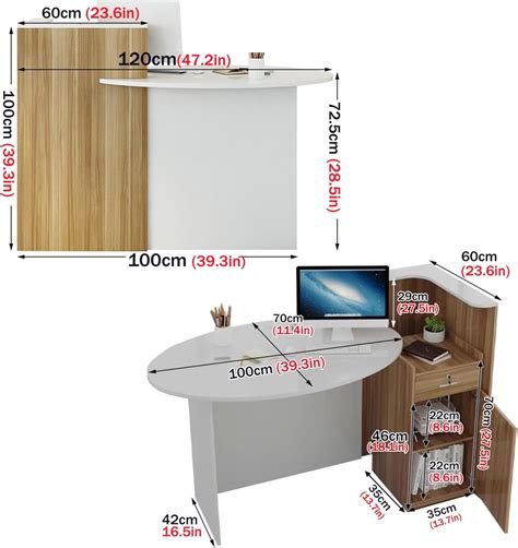 Yclty Reception Desk, L Shaped Front Desk Reception India | Ubuy