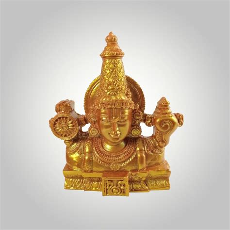 Buy Aditi Gifts Captivating Venkatachalapathy Statue (Gold) Online at ...