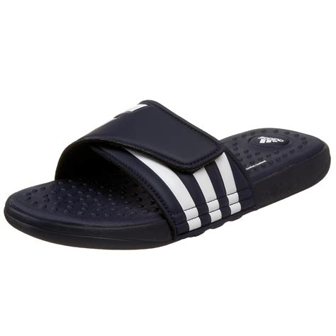 adidas Men's adissage FitFOAM Custom Slide,New Navy/White/White,4 M ...