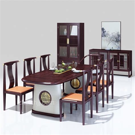 新中式餐桌椅定制，实木餐桌餐椅高端定制，2020年新款2_儒匠家具