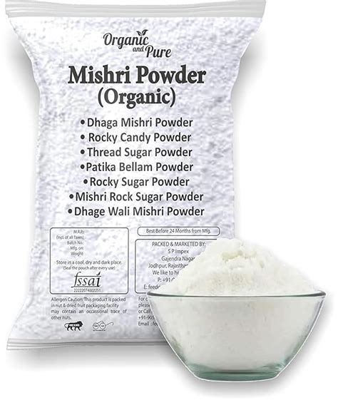 Organic and Pure Dhaga Mishri Powder | Rock Sugar Candy | Thread Sugar ...