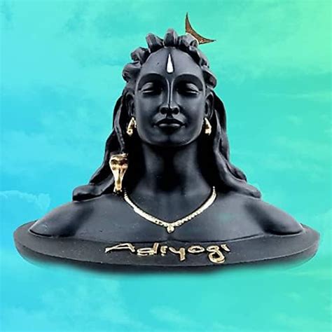 Handicrafts Villa 4cm Black Adiyogi Shiva Statue for Car Dashboard ...