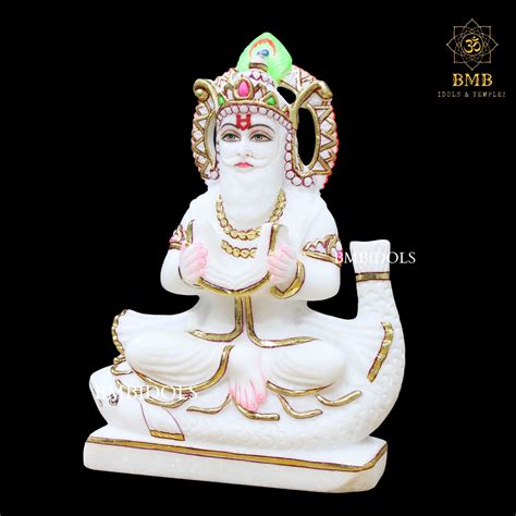 Jhulelal Marble Murti for Homes and Temples in 12inches – BMBIDOLS