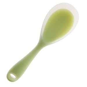 we3 Non-Stick Rice Spoon Silicone Ladle Soup Spoon with Handle for ...