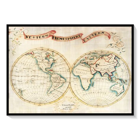 World Map - Pacific View: Buy Premium Framed Old & Modern Map Art ...