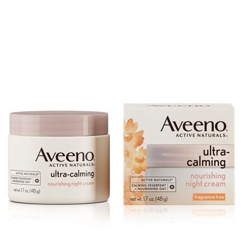 Aveeno + Ultra-Calming Nourishing Night Cream For Sensitive Skin, 1.7 Oz