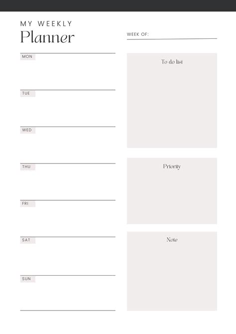 Free Printable Planner Templates: Get Organized Now! - Printables for ...