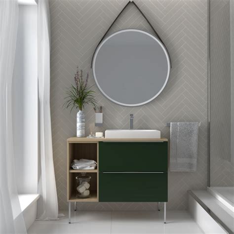 Green Floor Plywood Bathroom Cabinet Floor Standing - Bathroom Cabinets ...