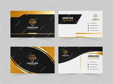 Premium Vector | Luxury Legal Office Business Card Template Collection