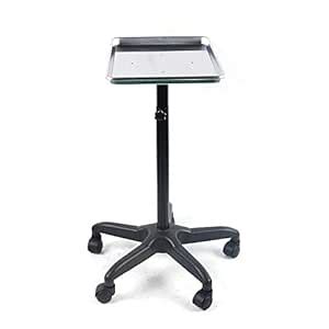 Adjustable Height Salon Rolling Alu Tray Cart+Wheel Hairdressing Tool ...