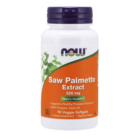 Now Foods Saw Palmetto Extract 320 mg 90 Veggie Softgels : Amazon.in ...