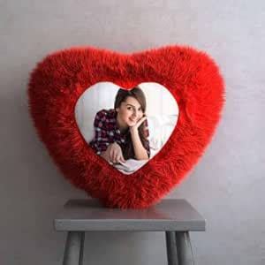 Buy Memories to Treasure Personalised Photo Heart Shape Cushion ...