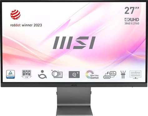 Msi Modern Md271ul 27 Inch 4k Uhd Professional Productivity Monitor ...