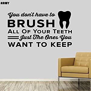Roonir Dental Wall Stickers for Clinic You Don't Have to Brush All of ...