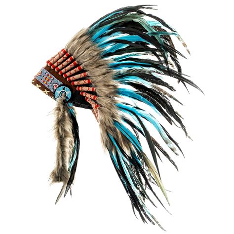 Buy Novum Crafts Feather Headdress | Native American Indian Inspired ...